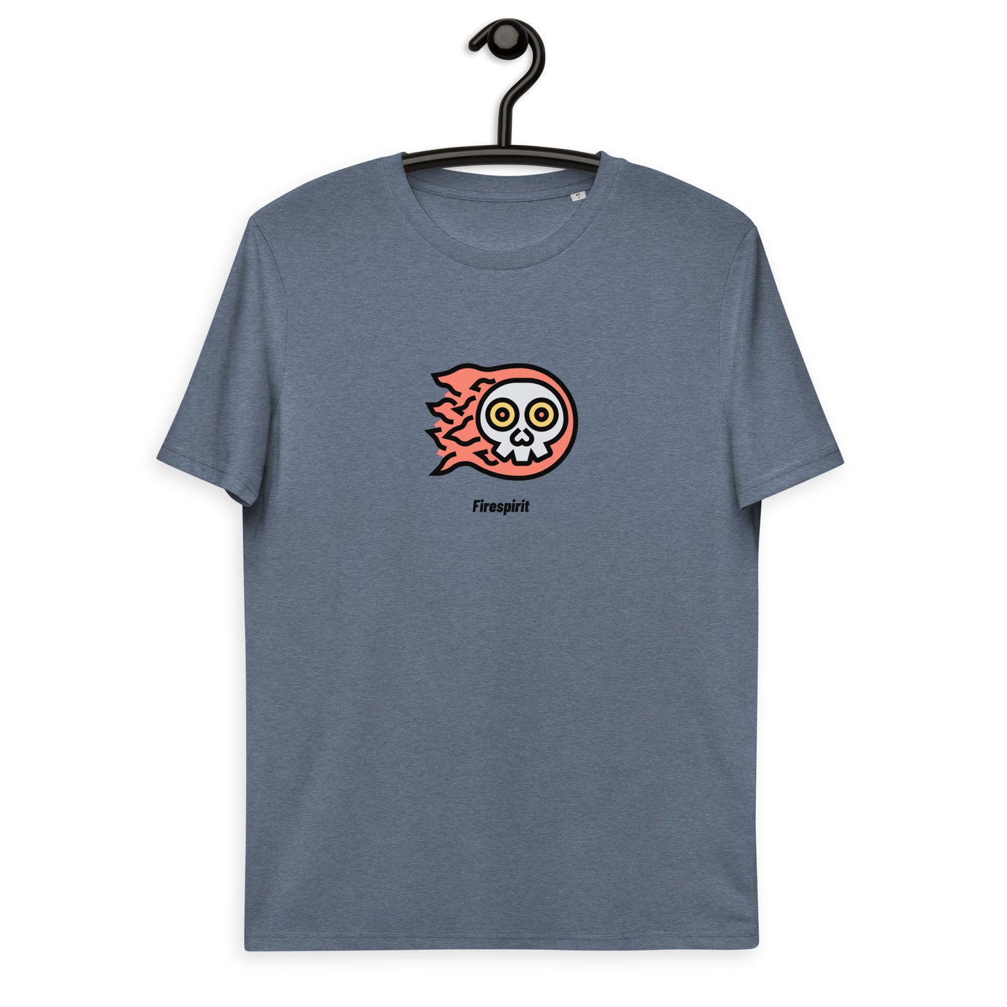 T-shirt unisexe en coton biologique - Tête de mort Design FireSpirit