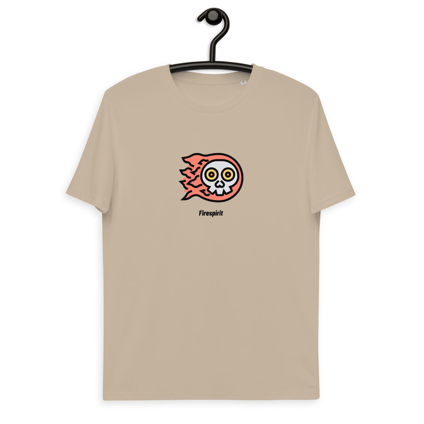 T-shirt unisexe en coton biologique - Tête de mort Design FireSpirit