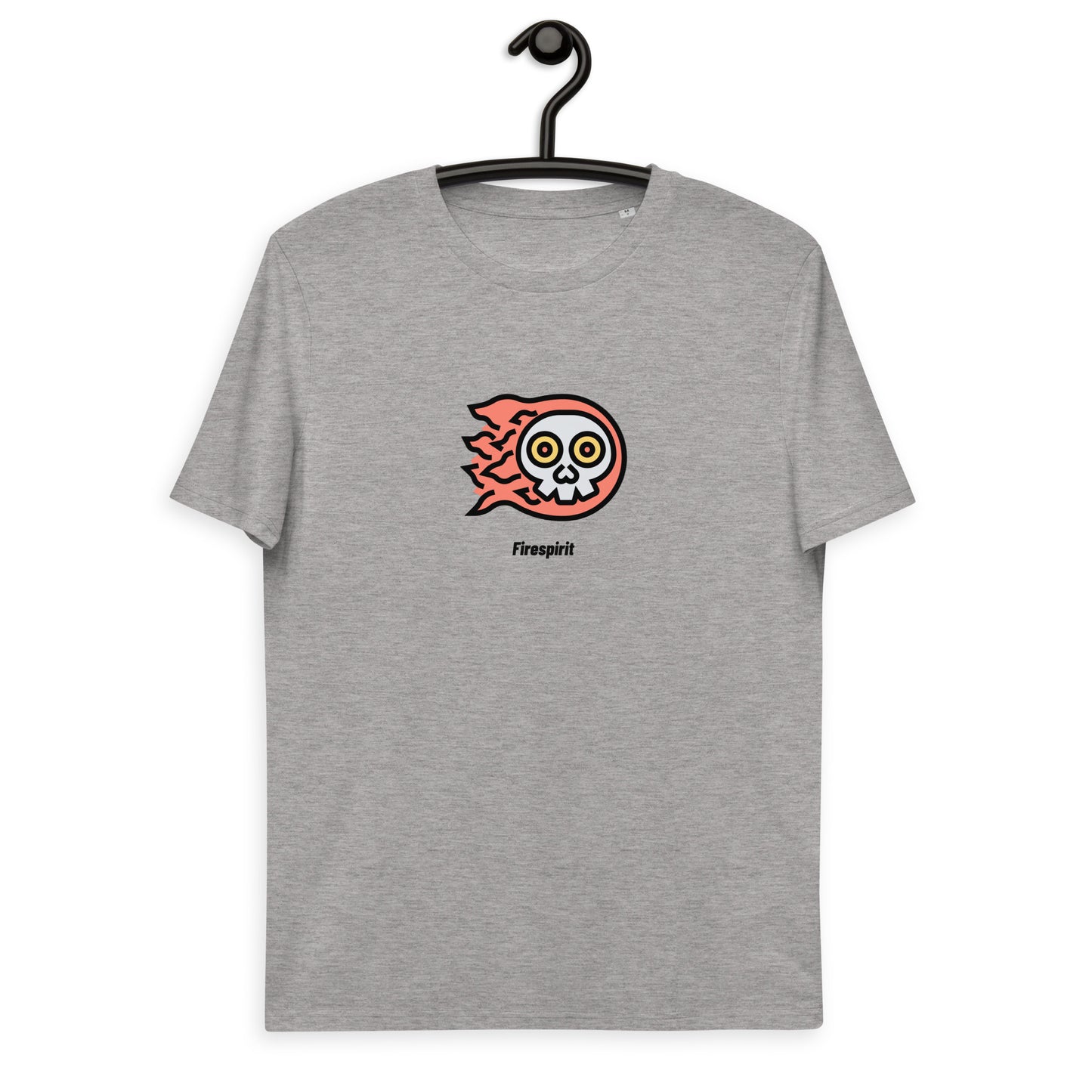 T-shirt unisexe en coton biologique - Tête de mort Design FireSpirit