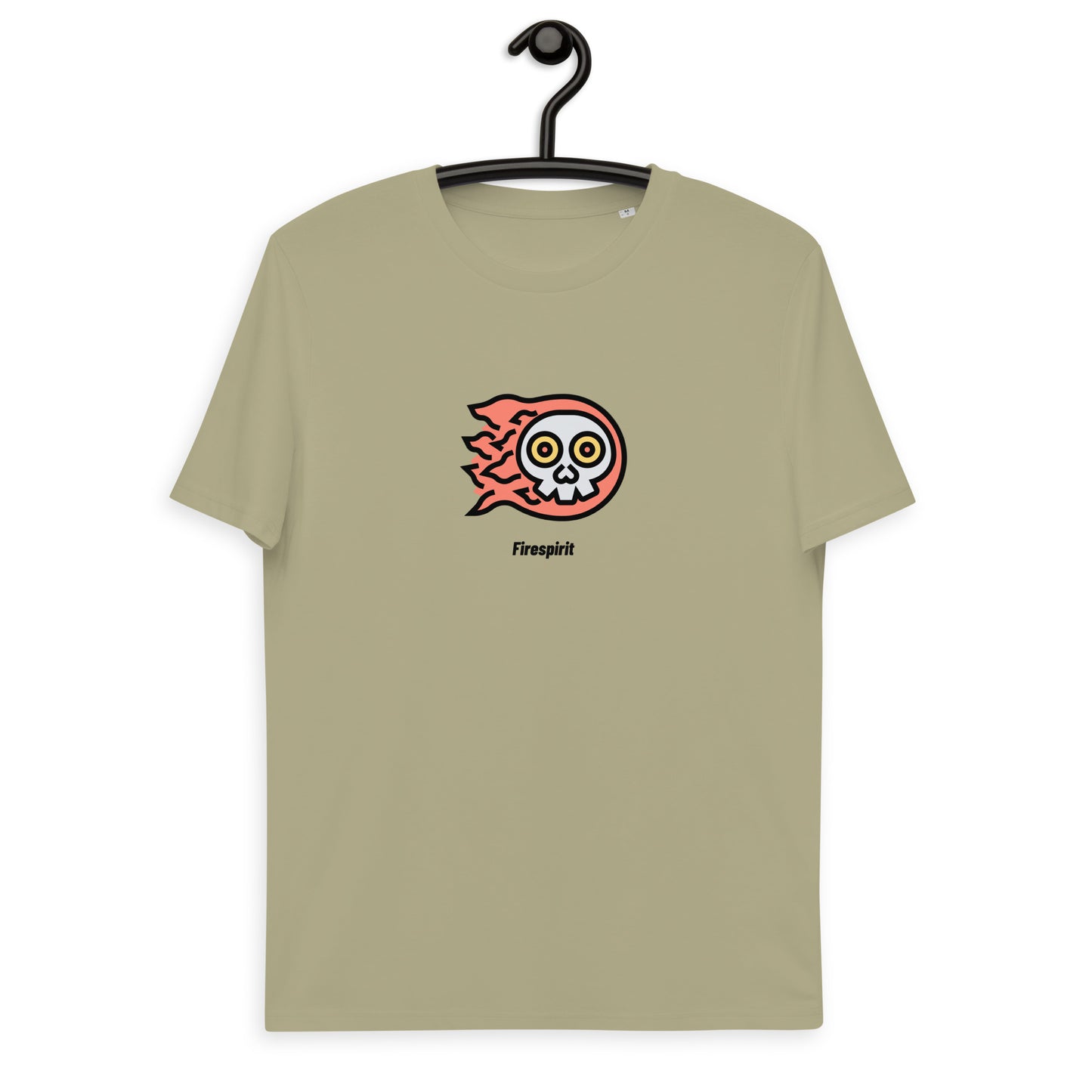T-shirt unisexe en coton biologique - Tête de mort Design FireSpirit