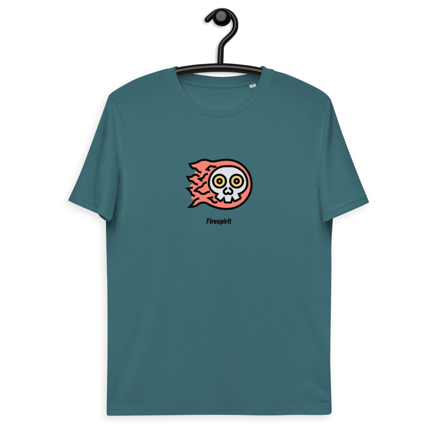 T-shirt unisexe en coton biologique - Tête de mort Design FireSpirit